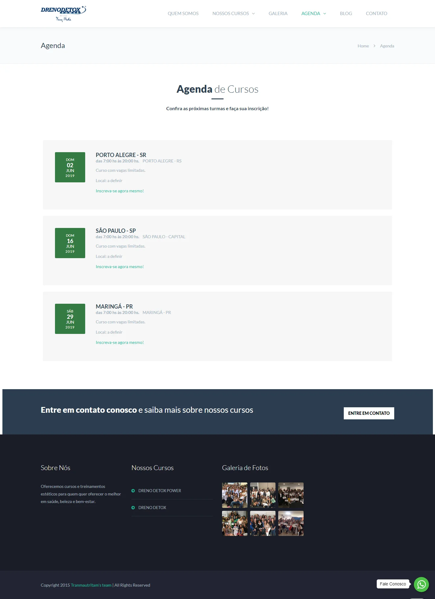 Lista de agenda Layout Antigo